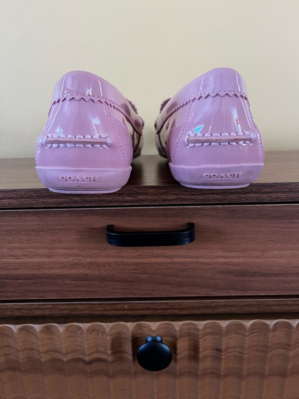 Coach Glossy Pink Loafers - Picture 8 of 11